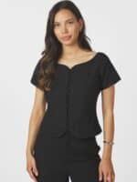 Neo Noir Tango Boucle Bluse - Sort2