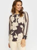 2-Biz Mava Bluse - Dark Brown