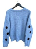 Boho Love Strikcardigan - Blue Dot1