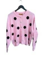Boho Love Strikcardigan b1320 - Pink Dot