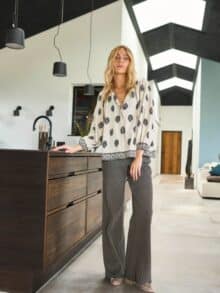 Costa Mani Bukser Jers - Black Mix1