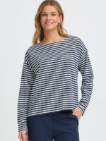 Fransa bluse Siva - Navy Stripe2
