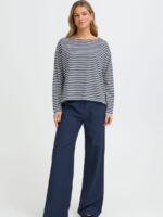 Fransa bluse Siva - Navy Stripe4
