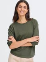Fransa bluse Zubasic - Smokey Olive2