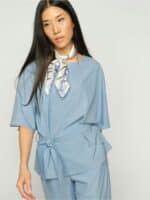 Mos Mosh bluse Rikas Roy - Light Blue2