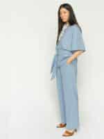 Mos Mosh bluse Rikas Roy - Light Blue4