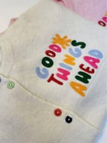 Qnuz Cardigan Good Things Ahead - Hvid1