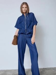 Co Couture Terry Vest 40036 - Farve 120 Denim 1