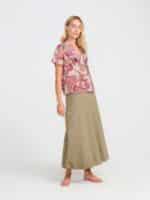 Costa Mani Bluse Daffodil - Pink Flower1