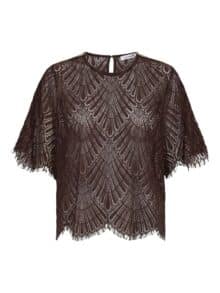 Co´Coture Bluse Leti Lace - Brun