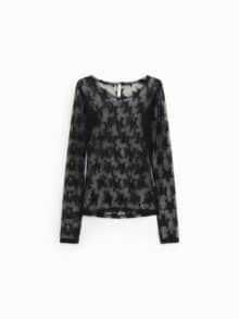 Imperial Mesh Blonde Bluse - Nero