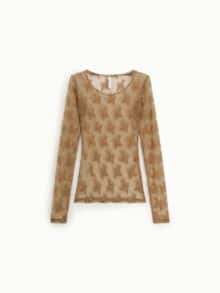 Imperial Mesh Blonde Bluse - Tabacco