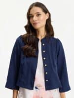 In Front Jakke Lisa - Dark Blue