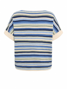Mansted Andie strik Blue – blød og klassisk strikbluse fra Mansted 1