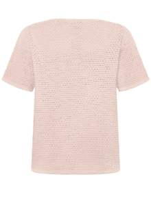 Mansted Weather Strik Cold Rose – lyserød strikbluse til dame i blød kvalitet fra Mansted. 1