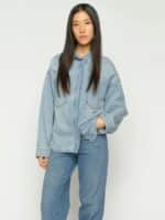 Mos Mosh Jakke Emm Flower - Light Denim3