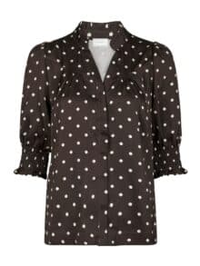 Neo Noir Skjorte Diana Big Dot - Brown