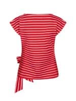 Red Button Bluse Terry Stripe - Rød1