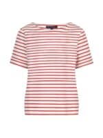 Red Button T-Shirt Terry Stripe - Rød