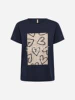 SoyaConcept T-Shirt Rina - Navy-Sand
