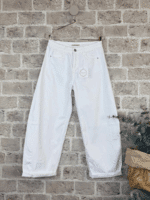 Cabana Living Jeans Jude White hvide dame jeans med løs pasform og stretch