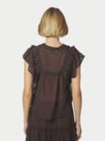 Neo Noir Bluse Jayla - Dark Brown3