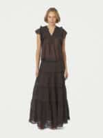 Neo Noir Bluse Jayla - Dark Brown4