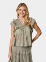 Neo Noir Bluse Jayla - Smoke Green2