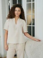 Neo Noir Bluse Odesa - Sand5