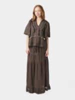 Neo Noir Evienne S Voile Top - Dark Brown4