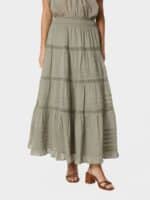 Neo Noir Nederdel Felicia - Olive Green2