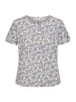 Red & Green T-Shirt Celina - Blue Pattern