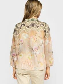 2-Biz Bluse Jana - Sand Flower1