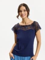 In Front Yvonne Top - Dark Blue