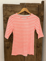 Not Sisters T-Shirt Everyday 60556 white pink basis t-shirt dame lys rosa hvid top feminin basic style