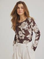 One Two Luxzuz Bluse Florana - Chokolade
