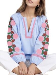 Qnuz Bluse Boheme Cotton - Blue