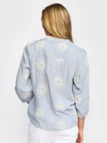 2-Biz Bluse Caro - Blue Stripe1