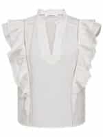 Co´Couture Bluse Callum Lace - Hvid