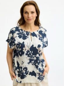 In Front Aya Bluse - Blue