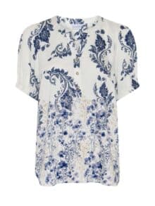 In Front Bluse Olivia - Blue