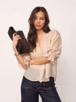Co´Couture Avi Lace Bluse - Mink2