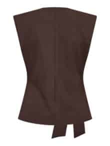 Co´Couture Luna Pleat Top - Dark Brown1