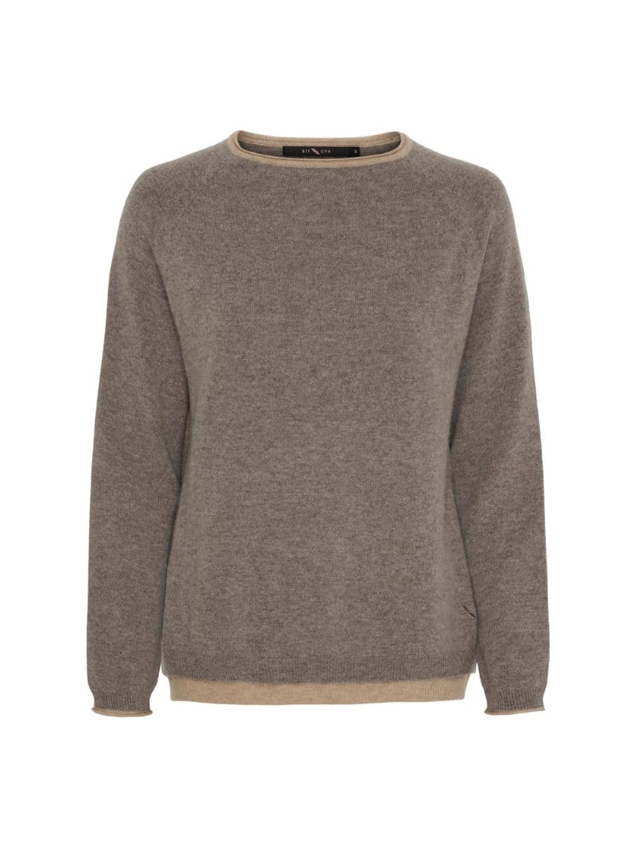 BTF CPH Astrid Cashmere Strik - Ash Brown Melange