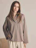 BTF CPH Bamboo Bluse - Dark Taupe1