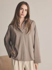 BTF CPH Bamboo Bluse - Dark Taupe1