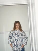 Co´Couture Skjorte Elric Flower - Navy4