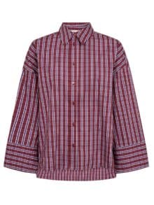 Co´Couture Skjorte Renee Check - Berry Red