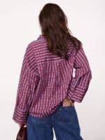 Co´Couture Skjorte Renee Check - Berry Red3