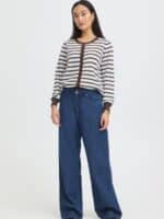 Fransa Caia Cardigan - Rain Drum4